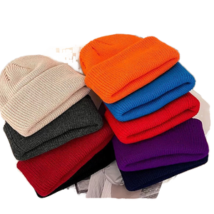 Wholesale Designer Autumn <b>Winter</b> 100% Cotton Knitted Cold <b>Hat</b> Travel Outdoor Warm Solid Color Unisex - Product Image 1