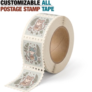 Cinta Adhesiva Decorativa Washi con Estampado CMYK, Perforada y con Bordes Troquelados Personalizados, Reposicionable para Diarios, Álbumes <span class=keywords><strong>de</strong></span> Recortes y Manualidades en Papel - Product Image 1