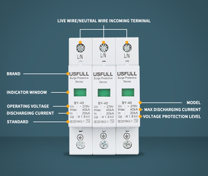 USFULL DC SPD 2P/3P 500V 600V 800V 1000V 1200V 1500V protezione protezione contro le sovratensioni dispositivo <span class=keywords><strong>di</strong></span> protezione per sistema solare - Product Image 4