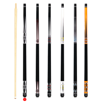 S.Q.F Luxe Étui de présentation pour ensemble de queues de billard en bois d'érable avec joint central 1/2, en acier inoxydable, avec poignée en Lacewood et en fibre de carbone pour snooker