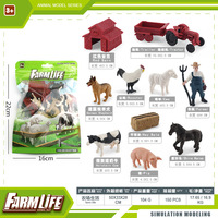Simulation transfrontalière ferme volaille modèle décoration Poulet canard oie bovin mouton cheval âne lapin chat chien cochon agriculteur