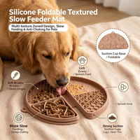 BPlus Wholesale Nouveau Tapis de Mangeoire Lente Portable et Pliable en Silicone pour Chien et Chat, Tapis de Voyage pour Animaux avec Ventouses Puissantes