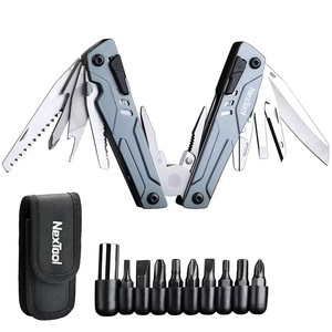 BURAQ 14 1 Sailor <span class=keywords><strong>Pro</strong></span> Pince pliante de survie <span class=keywords><strong>multifonction</strong></span>, couteau de poche en acier inoxydable noir, design compact, léger et durable - Product Image 1