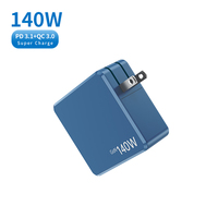 NIUBAILE Chargeur rapide PD 140W tendance avec 3 ports Type-C et USB-A pour téléphones mobiles et utilisation sur ordinateur de bureau Produits intelligents