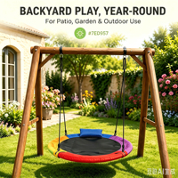 Siège de balançoire suspendu en alliage portable pour l'extérieur, testé ASTM, 100 cm (40 pouces), capacité maximale 100-500 kg, pour aire de jeux pour enfants