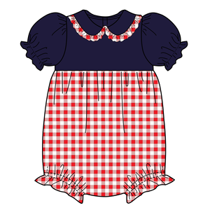 Vêtements de maison décontractés pour enfants, modèles <span class=keywords><strong>en</strong></span> vichy, tenues confortables et assorties pour la famille, le 4e de <span class=keywords><strong>juillet</strong></span> - Product Image 4