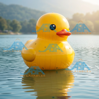Canard gonflable géant Modèle de canard en caoutchouc gonflable flottant personnalisé pour publicité extérieure
