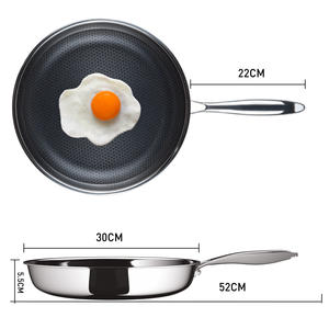 Sartén Antiadherente de Acero Inoxidable con Diseño de Panal, 5 Capas, Apta para Horno hasta 260°C, Libre de BPA, Compatible con Inducción y Gas, para una Cocina Saludable - Product Image 6