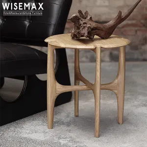 WISEMAX家具独特设计圆形木制茶几酒店现代家居家具创意实木咖啡边桌