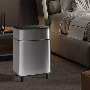 Stainless Steel Smart Trash Can Large Capacity <b>Sensor</b> Operated Kitchen Waste <b>Bin</b> With Lid Rectangular Design - Product Image 2