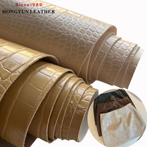 Nuevo Diseño de Cuero Artificial de PVC Resistente al Agua, con Patrón de Cocodrilo, Duradero, Ecológico y Resistente a la Abrasión, para Ropa - Product Image 1