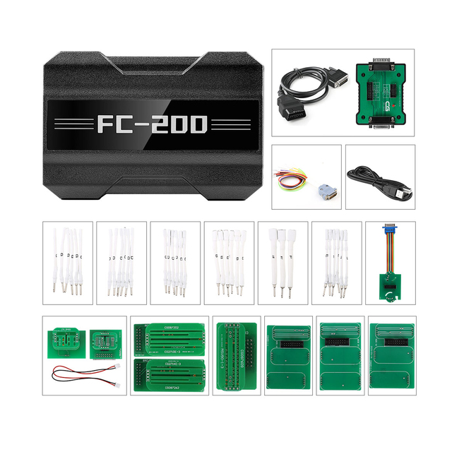 CG FC200 ECU Programmer Full Version with New Adapters Set 6HP & 8HP/MSV90/N55/N20/B48/B58 MPC5XX Adapter for EDC16/ ME9.0