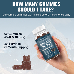 OEM Natural Shilajit Extract Gummy Supplement Verbessern Sie das Gehirn gedächtnis Shilajit Resin Pure Himalayan Gummies - Product Image 6