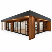 Maison conteneur haut de gamme écologique, mini-maison préfabriquée, studio aménagé, suite d'hôtes de jardin, hôtel à ossature métallique