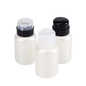 250ml Pearl White Plastic Pump Dispenser Bottle <b>Nail</b> Cleanser Polish Remover Makeup Container - Product Image 5