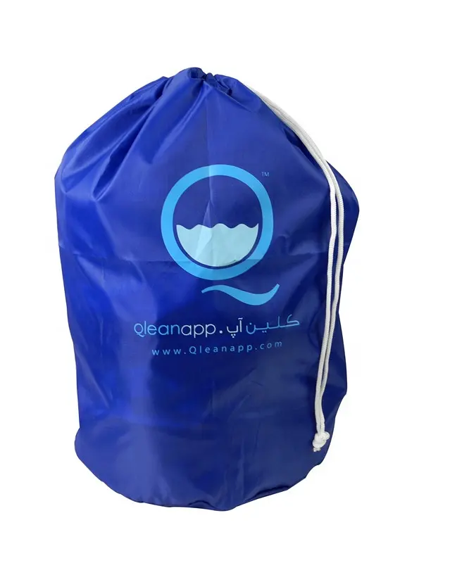 大容量ドライクリーニング巾着家庭用ナイロンランドリーバッグ環境にやさしいポリエステルランドリーバッグ