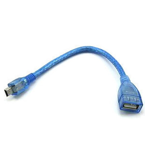 <b>Usb</b> <b>C</b> To <b>Usb</b> <b>Adapter</b> 5p T Type Car Mp3 Data Cable For Vehicle Use Blue Transparent Wire - Product Image 4