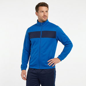 Ensemble d'entraînement d'hiver confortable et respirant pour la course à pied et les sports, veste coupe-vent décontractée pour hommes, ensemble veste zippée et pantalon de survêtement - Product Image 5