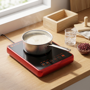 Table de cuisson à <span class=keywords><strong>induction</strong></span> domestique à chauffage rapide, panneau tactile intelligent, fonction de minuterie et de menu prédéfini, brûleur unique, modèle KI02026 - Product Image 1