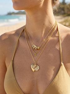 Collar de Dijes de Acero Inoxidable al por Mayor Personalizado con Nombres Grabados <span class=keywords><strong>en</strong></span> Cuentas Chapado <span class=keywords><strong>en</strong></span> Oro de 18K Joyería de Moda Impermeable - Product Image 6