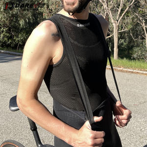 Darevie Sports sans couture séchage rapide vélo Baselayer hommes Marathon impression personnalisée respirant Gym course Singlet vélo cyclisme débardeur - Product Image 3