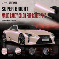 Film de protection de voiture auto-réparant SPEEDMOD Magic Candy Color Flip Rouge Rose Nacré PPF 7.5mil TPU 1.52m X 15m Vente en gros
