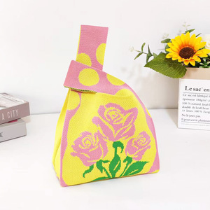 Nuova Borsa in Poliestere Lavorato a Maglia Flyknit di Alta Gamma con Chiusura Aperta e Doppio Manico - Regalo di Nozze Portatile per Signore - Product Image 2