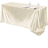 Nappe Rectangulaire en Satin Tissé 54x108 Pouces Brillante et Soyeuse pour Mariages, Fêtes, Banquets, Événements – Lavable, Jetable, Anti-Huile, Imperméable