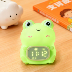 Cute Animal Portable Cartoon Alarm Clock Lamp <b>Timer</b> Dimmable LED Bedside Silicone Night <b>Light</b> for Kids Bedroom Baby Room - Product Image 5