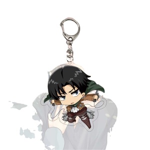 Dessin animé imprimé Q Version Attack Titan figurines d'<span class=keywords><strong>anime</strong></span> acrylique imprimé UV Cosplay pendentif porte-clés pour cadeau d'amis - Product Image 2