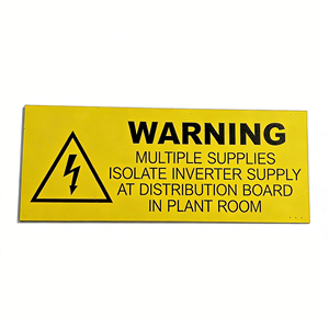 Etiquetas de Advertencia de Seguridad de PVC Personalizadas, Adhesivas, Anti-rayaduras, con Forma Personalizada, Vinilo Brillante con Protección UV para Señalización Industrial - Product Image 1