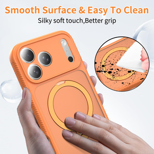 Étui de luxe pour <span class=keywords><strong>iPhone</strong></span> 17 <span class=keywords><strong>Pro</strong></span> <span class=keywords><strong>Max</strong></span> avec support rotatif, protection d'objectif à découpe de précision, toucher doux et magnétique - Product Image 4