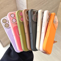 Étui en silicone magnétique à motif laser de luxe pour iPhone 16 15 Pro Max avec boutons métalliques et protection d'objectif en acrylique