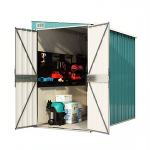 Abri de jardin mural Ge3crur 46,5x76,4x70,1 po en acier galvanisé, rangement extérieur pour outils - Product Image 1