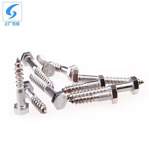 Tornillos Autorroscantes de Cabeza Hexagonal de Acero Inoxidable 304, M6 M12, Tornillo para Madera DIN571, Uso en Construcción Métrica - Product Image 3