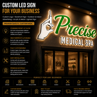 Enseigne LED personnalisée pour logo d'entreprise, mur, devanture de magasin, publicité extérieure, enseigne lumineuse en acrylique et métal, enseigne LED personnalisée avec logo