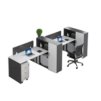 Meubles de bureau en bois bureau de poste de travail modulaire avec tiroir 2 4 6 8 personnes bureaux