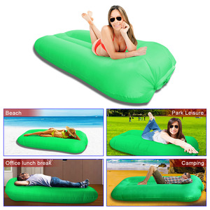Inflatable Air <b>Sofa</b> Collapsible Oxford Material Outdoor Use Minimalist Design Portable Sleeping Bag For <b>Camping</b> Music Festival - Product Image 4