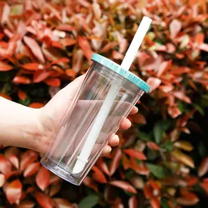 Fabbrica oem odm di alta qualità eco friendly bpa free riutilizzabile bubble tea cup riutilizzabile boba cup tumbler con coperchio e cannuccia