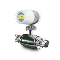 Débitmètre alimentaire haute précision à raccord Tri-Clamp, électromagnétique sanitaire, sortie de signal stable pour la production de lait, de jus et de boissons