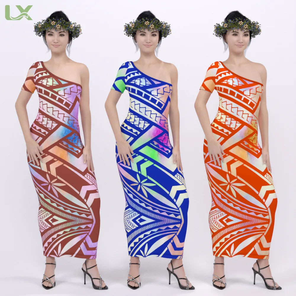 Đảo Dresses Phụ Nữ Thái Bình Dương Dresses Nhiệt đới Polynesian Phong Cách New Slip Samoan Dress Phụ Nữ Đảo