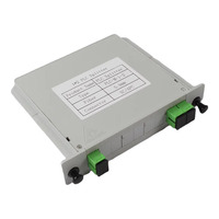 Splitter PLC Plug-in SC UPC 1*2 Berkualitas Tinggi, Kaset LGX Serat Optik untuk Jaringan FTTH GPON EPON 5G