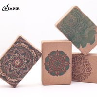 Grande brique de yoga en bois carrée personnalisée avec impression UV et étui