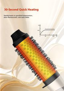 Dual Voltage Adjusta ble Temperature Thermal Brush Doppel-PTC-Heizsystem Brown Ceramic <span class=keywords><strong>Hair</strong></span> Curler Comb - Product Image 4