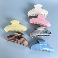 CHUJIAN Pinces à cheveux en acrylique scintillantes de haute qualité 10,5 cm, motif vague galaxie, pinces requin translucides chatoyantes pour femmes