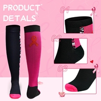 Chaussettes de compression mignonnes pour jeunes, motif animaux 3D, antidérapantes, hauteur genou, pour chiens, chats, entraînement et course à pied - Nouveauté en gros