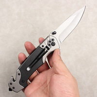 Vente directe d'usine, couteau de poche pliable en titane EDC avec clip de ceinture, brise-vitre pour le camping et la chasse