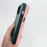 Coque PC en acrylique mat pour iPhone 15 14 Pro Max Vente en gros de produits au comptant Coque de téléphone portable avec cadre noir détachable pour la peau