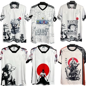 <span class=keywords><strong>Camiseta</strong></span> de Fútbol de Poliéster 100% Transpirable con Estampado Digital de Alta Calidad al por Mayor, Personalizada con Anime Japonés, Estilo Fútbol Americano - Product Image 4