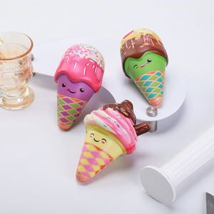 High Appearance PU Cute Ice Cream Cone Shape Simulation Slow Rebound <b>Squishy</b> Stress Relief Squeeze Toy - Product Image 4